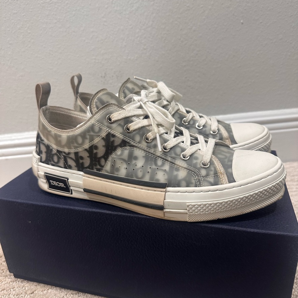 Dior Mens White/Black Sneakers